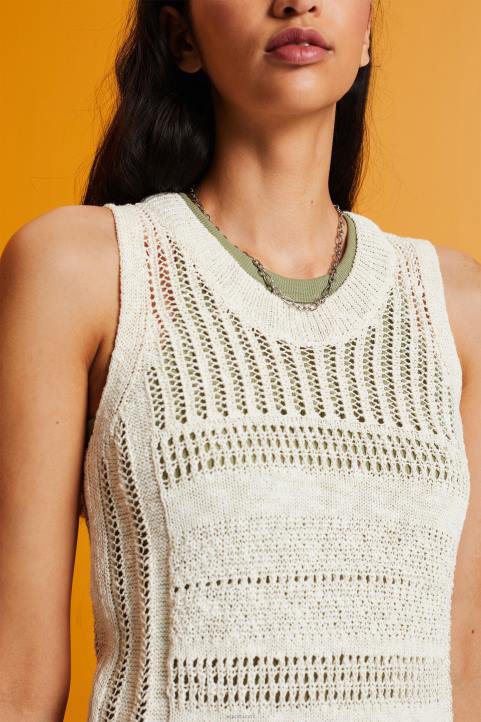 naiset Esprit jäätä Mouline hihaton neulepusero, puuvillasekoite neuleet 82T6107