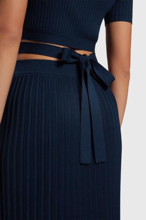 naiset Esprit laivasto laskostettu yläosa neuleet 82T6378