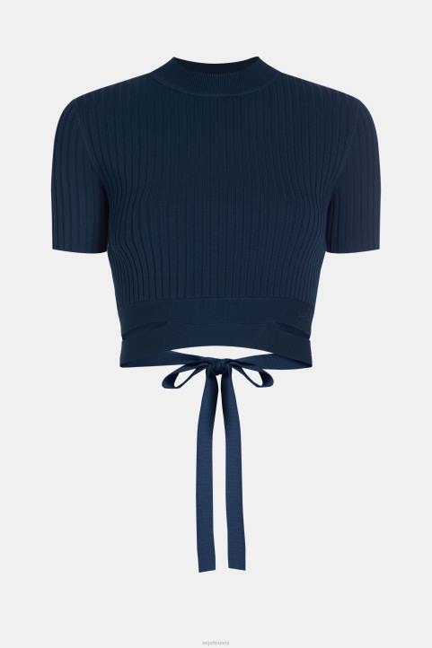 naiset Esprit laivasto laskostettu yläosa neuleet 82T6378