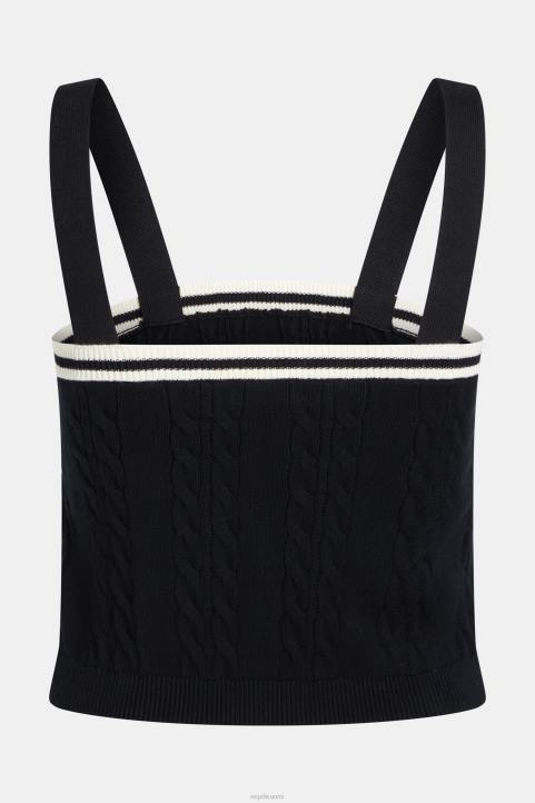 naiset Esprit musta delfiinilogo kaapeli villapaita camisole neuleet 82T6408