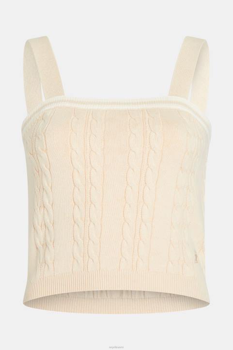 naiset Esprit vaaleanbeige delfiinilogo kaapeli villapaita camisole neuleet 82T6409