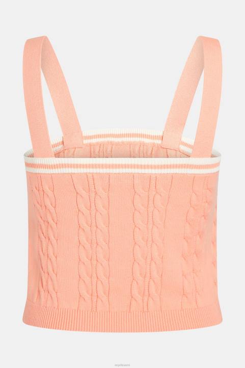 naiset Esprit vaaleanpunainen delfiinilogo kaapeli villapaita camisole neuleet 82T6410