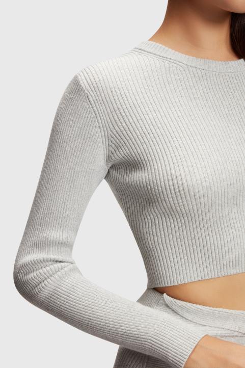 naiset Esprit valkoinen Takaosa kierretty metallinen pusero neuleet 82T6357