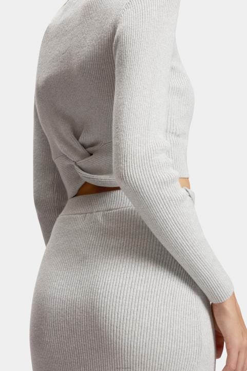 naiset Esprit valkoinen Takaosa kierretty metallinen pusero neuleet 82T6357