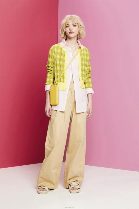 naiset Esprit valkoinen argyle neuletakki neuleet 82T685