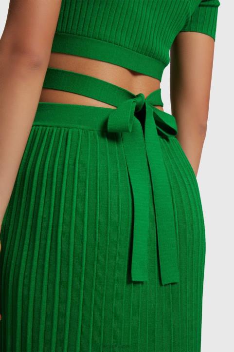 naiset Esprit vihreä laskostettu yläosa neuleet 82T6377