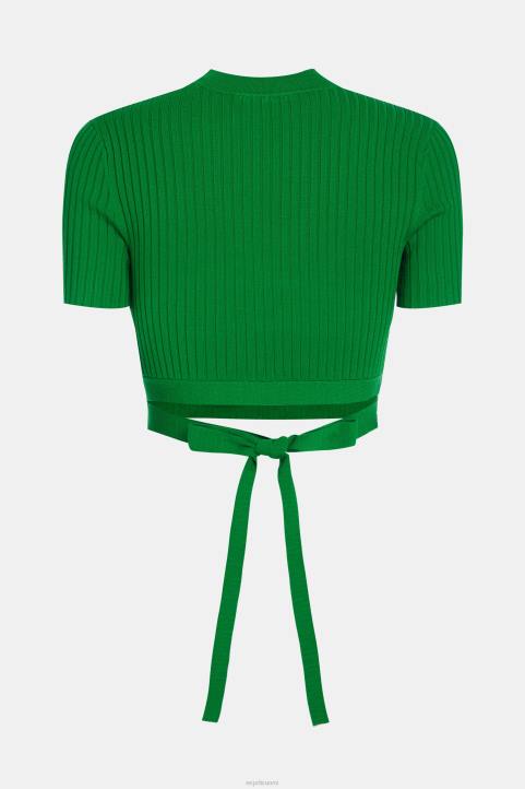 naiset Esprit vihreä laskostettu yläosa neuleet 82T6377