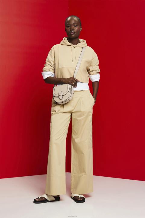 naiset Esprit hiekka leikattu tilkkutukkainen huppari neulepaidat & hupparit 82T6289