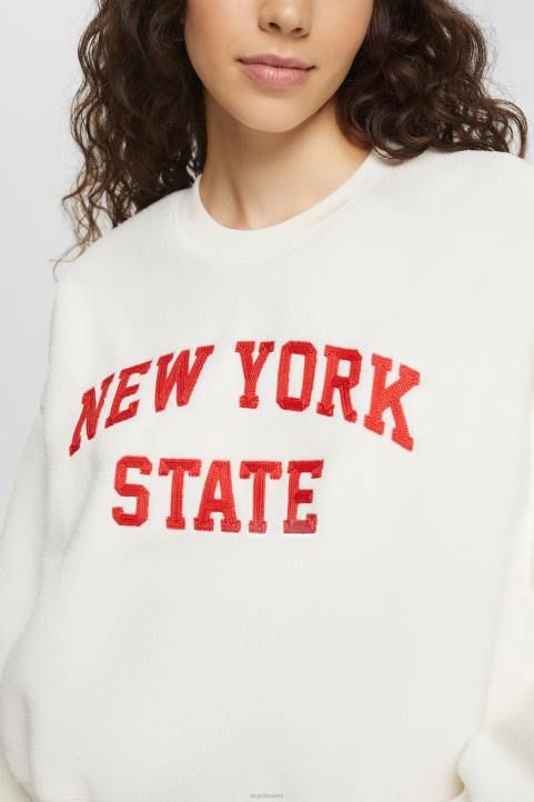 naiset Esprit luonnonvalkoinen nalle borg pusero college collegepaita neulepaidat & hupparit 82T6324