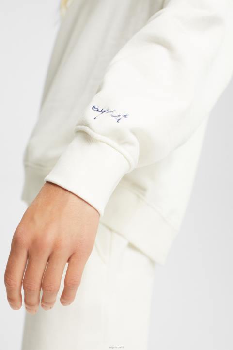 naiset Esprit luonnonvalkoinen rennon mallin collegepaita neulepaidat & hupparit 82T6523