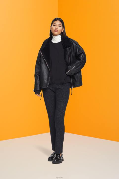 naiset Esprit musta collegepaita kiristysnyörillä neulepaidat & hupparit 82T6401