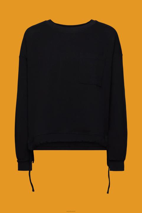 naiset Esprit musta collegepaita kiristysnyörillä neulepaidat & hupparit 82T6401