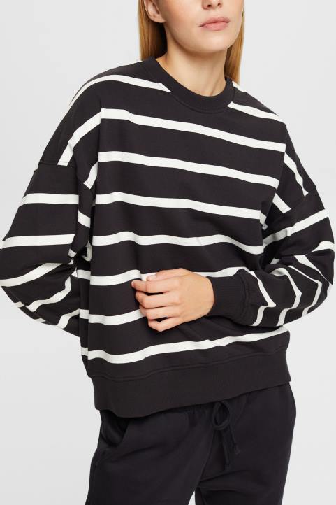 naiset Esprit musta raidallinen collegepaita neulepaidat & hupparit 82T6521