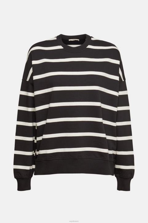 naiset Esprit musta raidallinen collegepaita neulepaidat & hupparit 82T6521