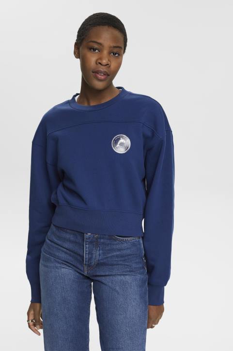 naiset Esprit muste leikattu collegepaita neulepaidat & hupparit 82T6155