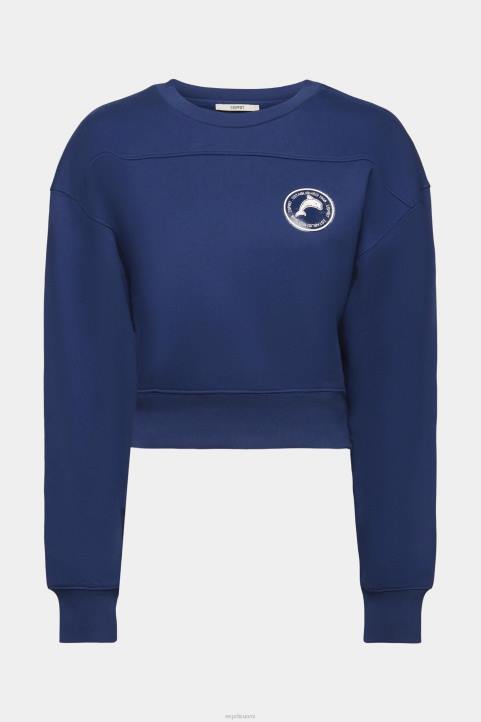 naiset Esprit muste leikattu collegepaita neulepaidat & hupparit 82T6155