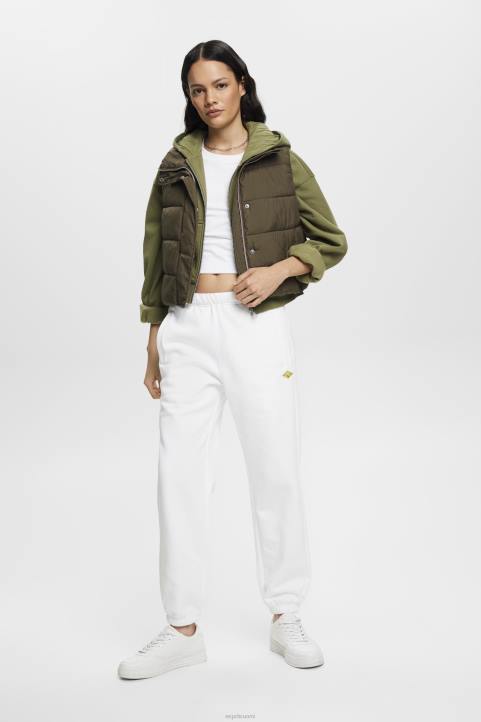 naiset Esprit oliivi rajattu vetoketjuhuppari, jossa logopainatus takana neulepaidat & hupparit 82T6164