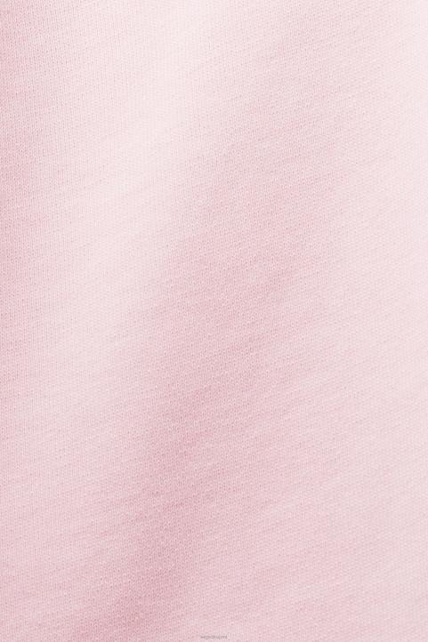 naiset Esprit pastelli pinkki brodeerattu logohuppari, luomupuuvillaa neulepaidat & hupparit 82T611