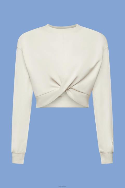 naiset Esprit vaalea taupe leikattu solmu yksityiskohtia villapaita neulepaidat & hupparit 82T6218