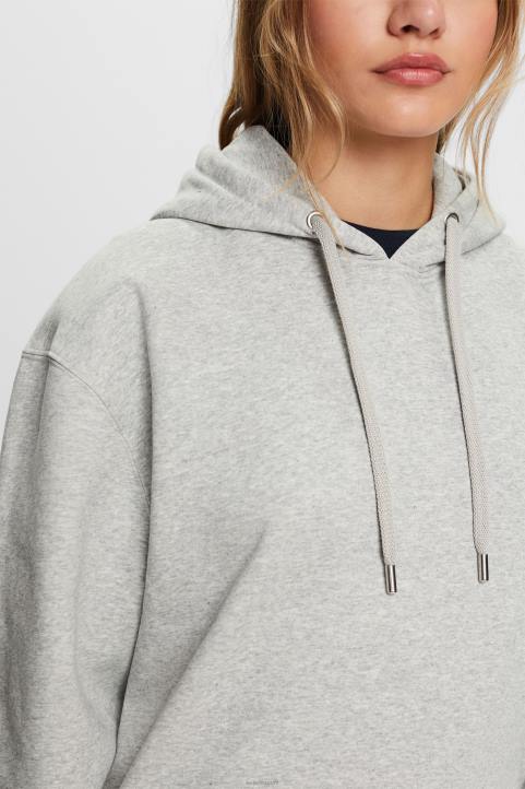 naiset Esprit vaalean harmaa kierrätetty: ylisuuri huppari neulepaidat & hupparit 82T630