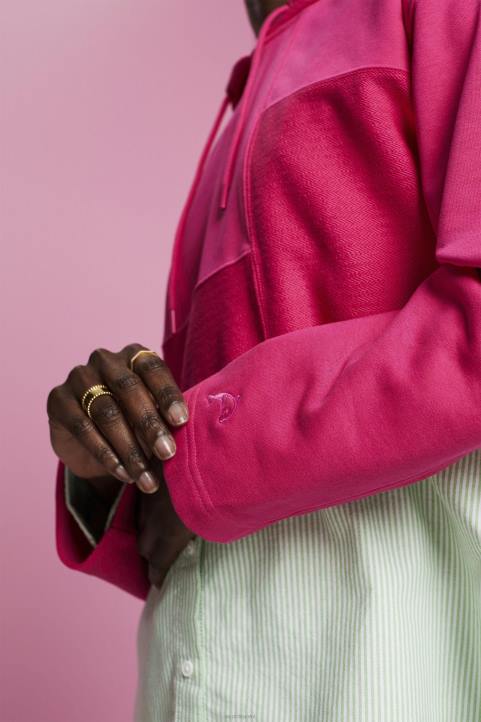 naiset Esprit vaaleanpunainen fuksia leikattu tilkkutukkainen huppari neulepaidat & hupparit 82T6290