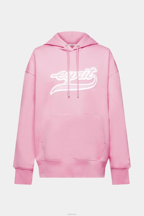 naiset Esprit vaaleanpunainen logoprinttihuppari neulepaidat & hupparit 82T6172