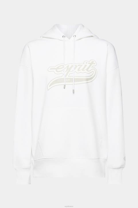 naiset Esprit valkoinen logoprinttihuppari neulepaidat & hupparit 82T6168