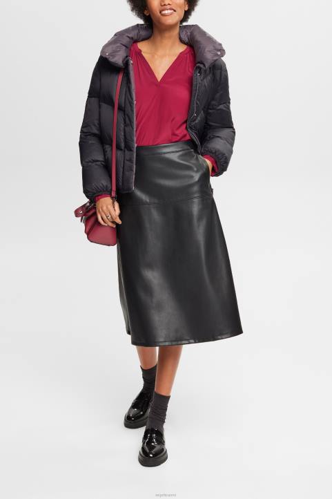 naiset Esprit kirsikanpunainen pusero smokkituilla yksityiskohdilla, lenzing ecovero puserot 82T6371