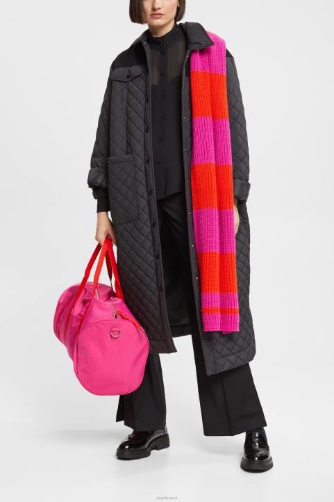 naiset Esprit musta leveä sifonkipusero puserot 82T6426