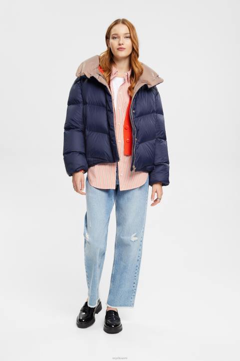 naiset Esprit oranssinpunainen raidallinen popliinipusero puserot 82T6349