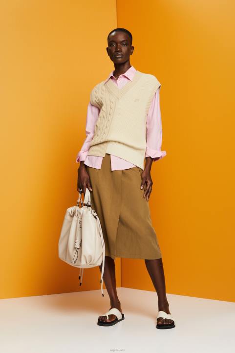 naiset Esprit vaalea pinkki ylisuuri valkoinen puuvillapusero puserot 82T6407