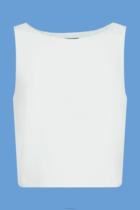 naiset Esprit vaalean vesivihreä lyhennetty hihaton pusero puserot 82T6309