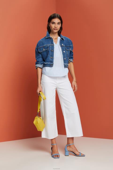 naiset Esprit vaaleansininen kuvioitu lyhythihainen pusero puserot 82T6118