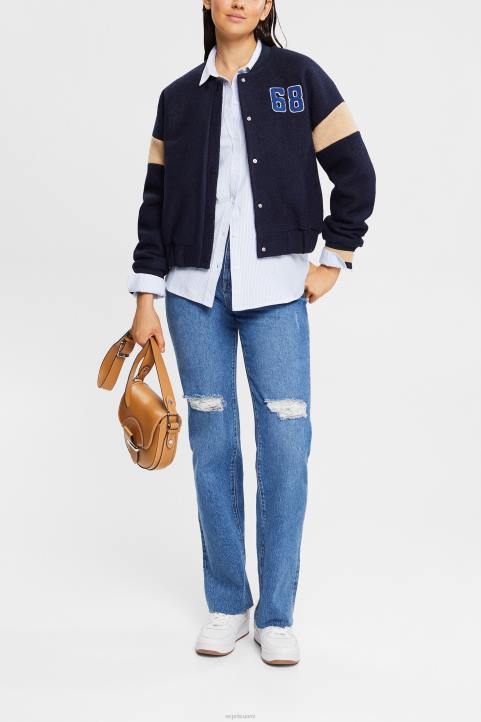 naiset Esprit vaaleansininen raidallinen pusero puserot 82T6552