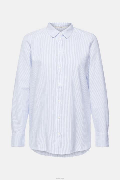 naiset Esprit vaaleansininen raidallinen pusero puserot 82T6552