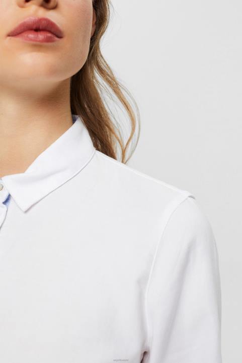 naiset Esprit valkoinen paitapusero 100% puuvillaa puserot 82T6514