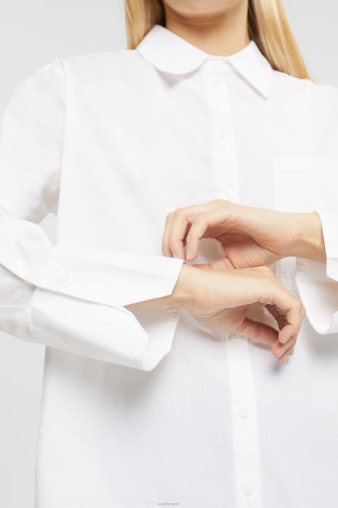 naiset Esprit valkoinen ylisuuri valkoinen puuvillapusero puserot 82T6406