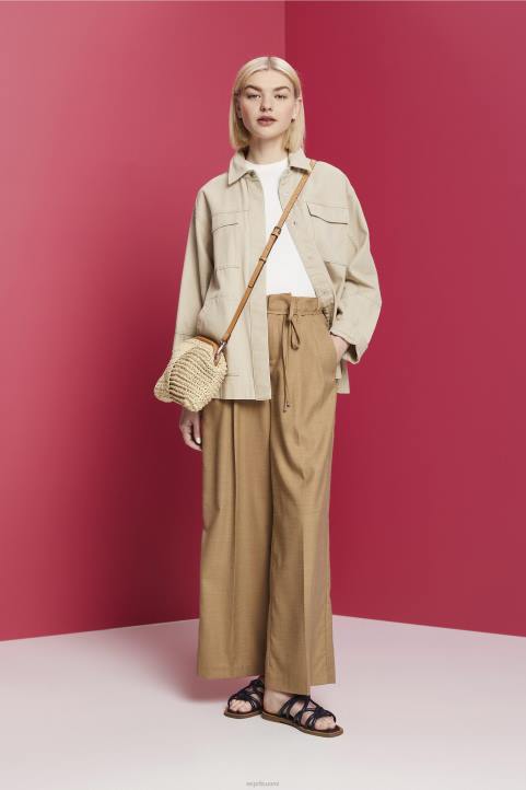 naiset Esprit luonnonvalkoinen joustinneule toppi säiliö 82T693