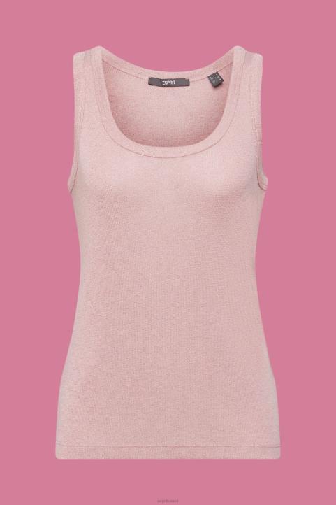 naiset Esprit punastua hihaton glittertoppi säiliö 82T6403