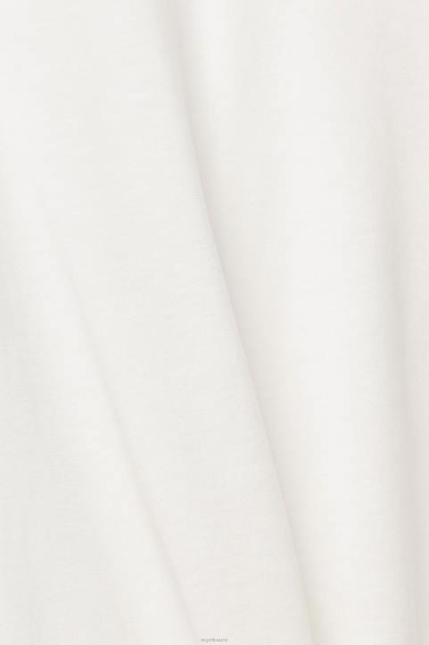 naiset Esprit luonnonvalkoinen tencelillä: t-paita nauhakaulus t-paitoja 82T6562