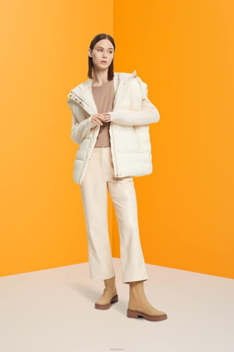 naiset Esprit taupe puuvillainen crewneck t-paita t-paitoja 82T6457