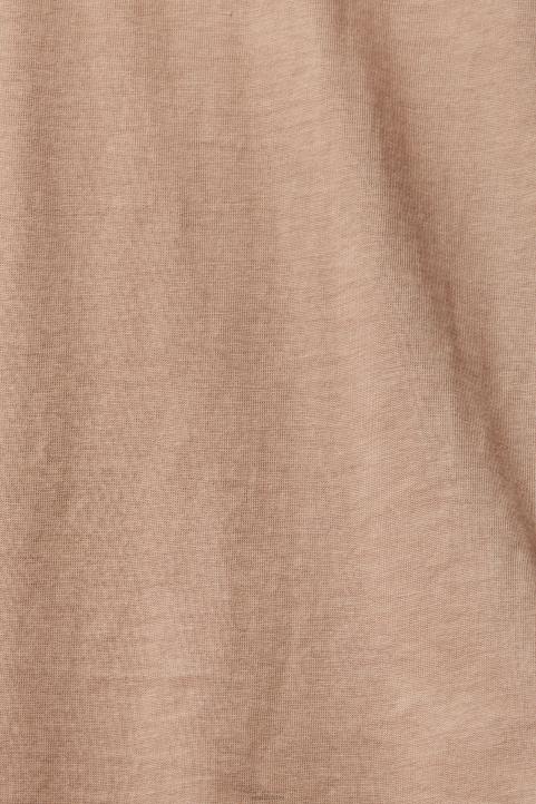 naiset Esprit taupe puuvillainen crewneck t-paita t-paitoja 82T6457