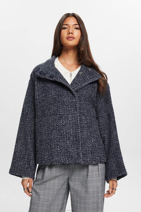 naiset Esprit laivasto strukturoitu kudottu takki takit 82T620