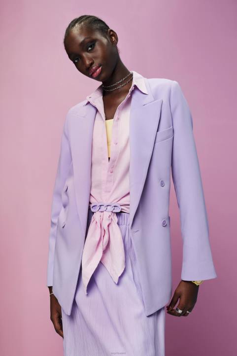 naiset Esprit laventeli kaksirivinen bleiseri takit 82T6256