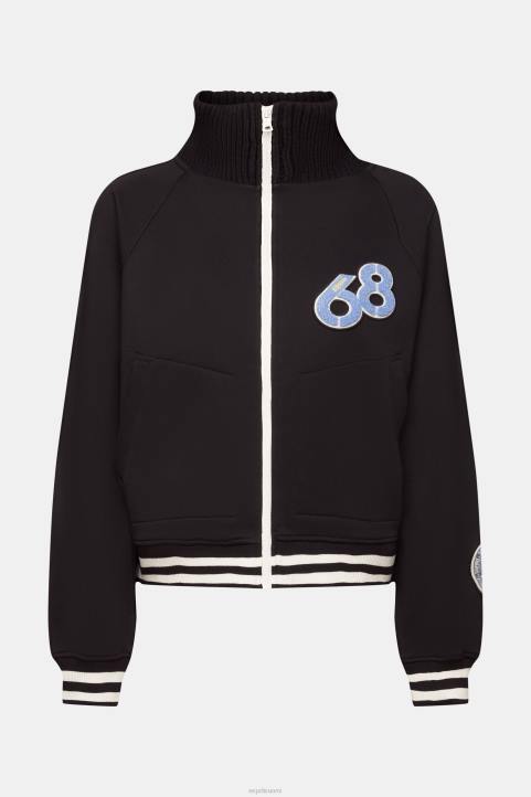 naiset Esprit musta yliopistollinen takki takit 82T6415