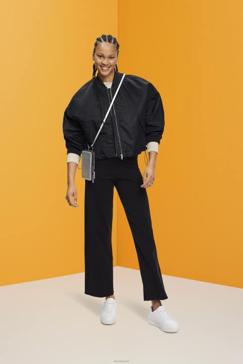 naiset Esprit musta ylisuuri bomber-takki takit 82T6213