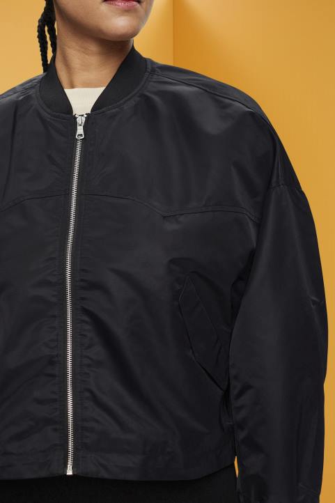 naiset Esprit musta ylisuuri bomber-takki takit 82T6213