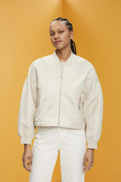 naiset Esprit vaalea taupe ylisuuri bomber-takki takit 82T6214