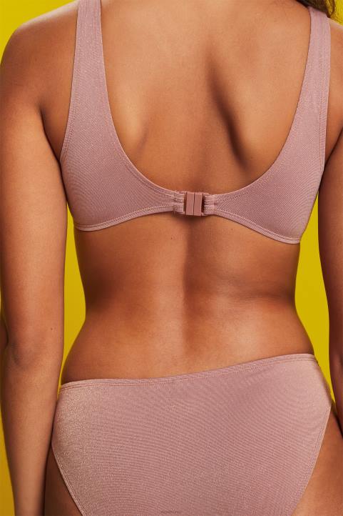 naiset Esprit kaneli kierrätetty: kimaltelevan pehmeä bikinipaita uida 82T684